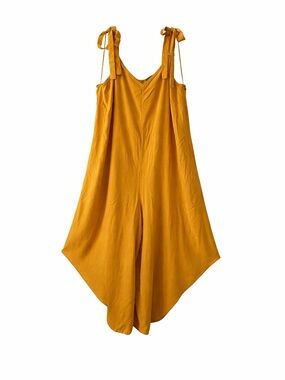 Vince Camuto Mustard Yellow V-Neck Jumpsuit size 3X